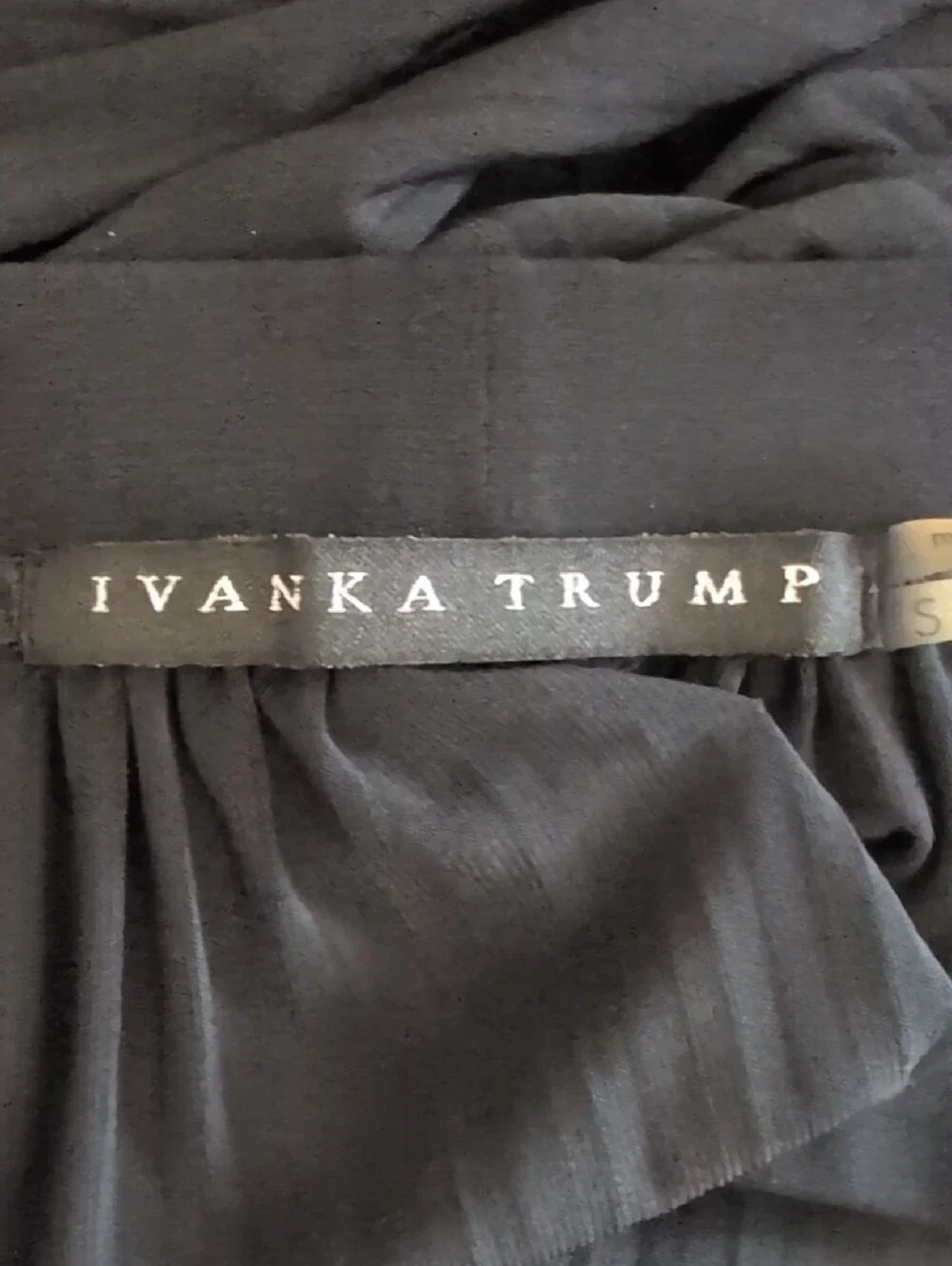 Ivanka Trump Navy Pleated Midi Skirt